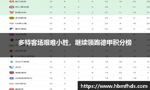 多特客场艰难小胜，继续领跑德甲积分榜