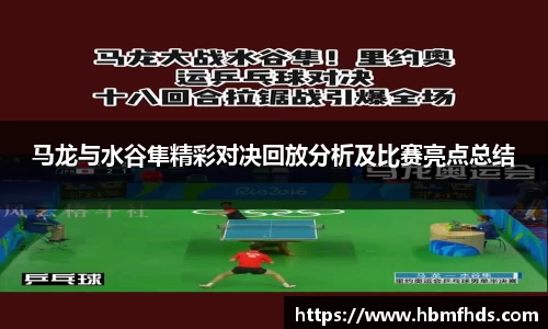 马龙与水谷隼精彩对决回放分析及比赛亮点总结